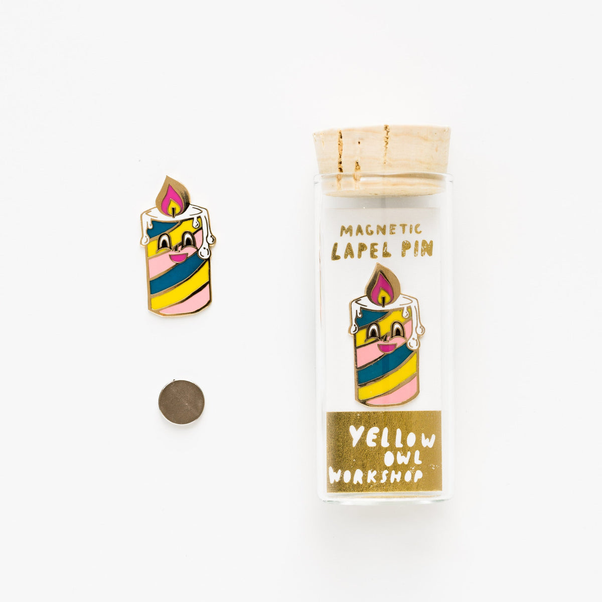 Birthday Candle Lapel Pin - Yellow Owl Workshop