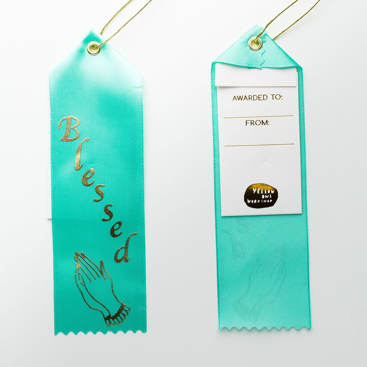 Blessed - Award Ribbon Card - Yellow Owl Workshop