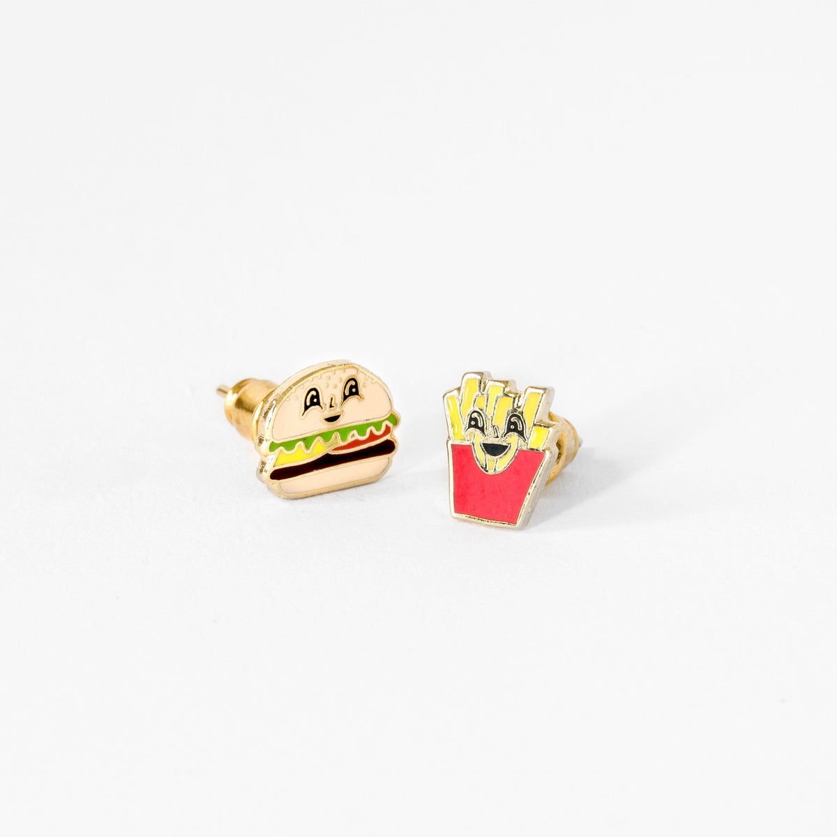 Burger &amp; Fries Earrings - Yellow Owl Workshop