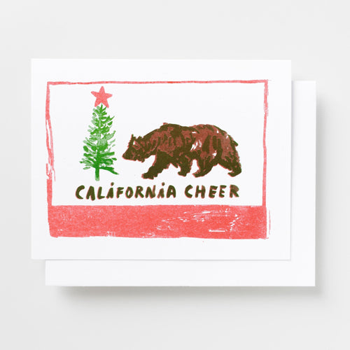 California Cheer - Risograph Card - Yellow Owl Workshop