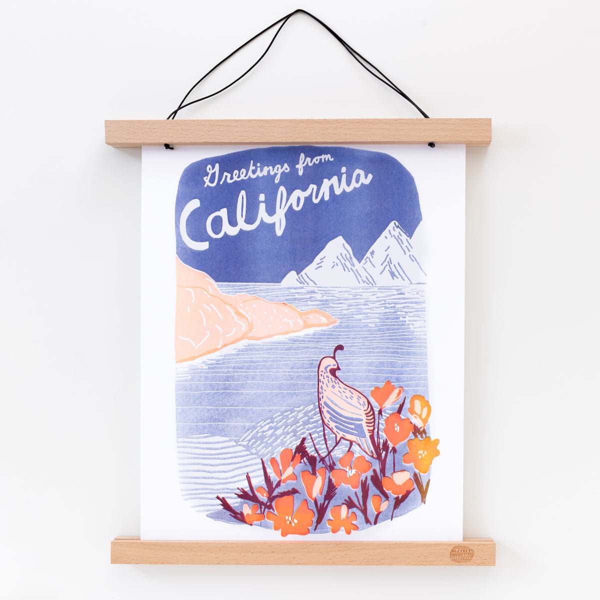 California - Risograph Print - Yellow Owl Workshop