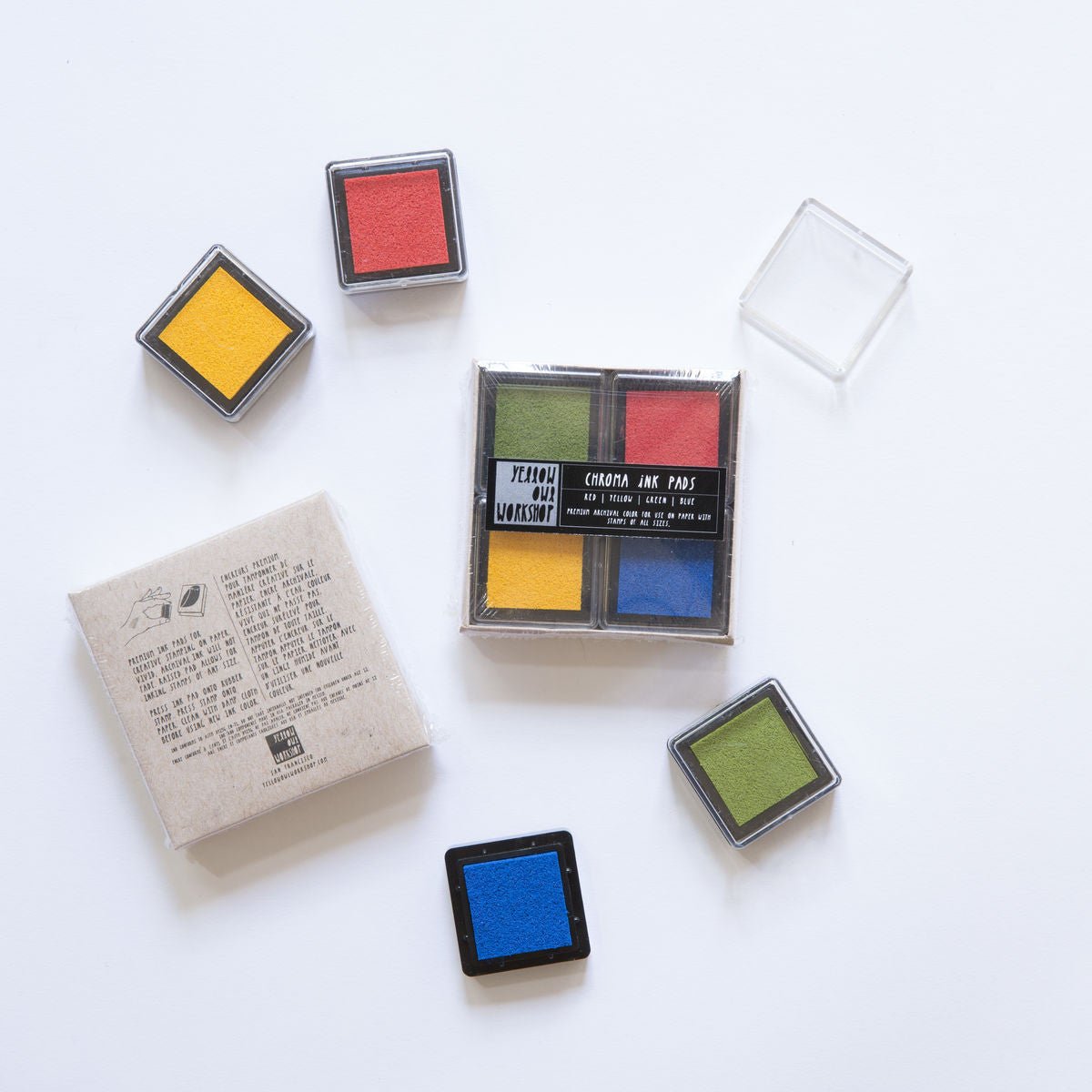 Chroma Ink Pad Set - Red, Yellow, Green, Blue