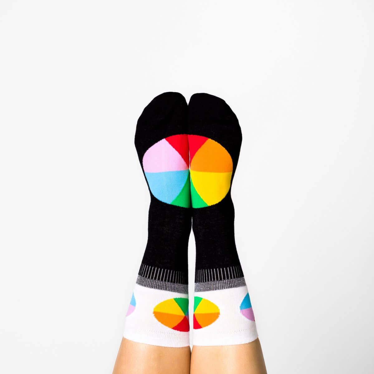 Color Wheel Crew Socks - Women&#39;s - Yellow Owl Workshop