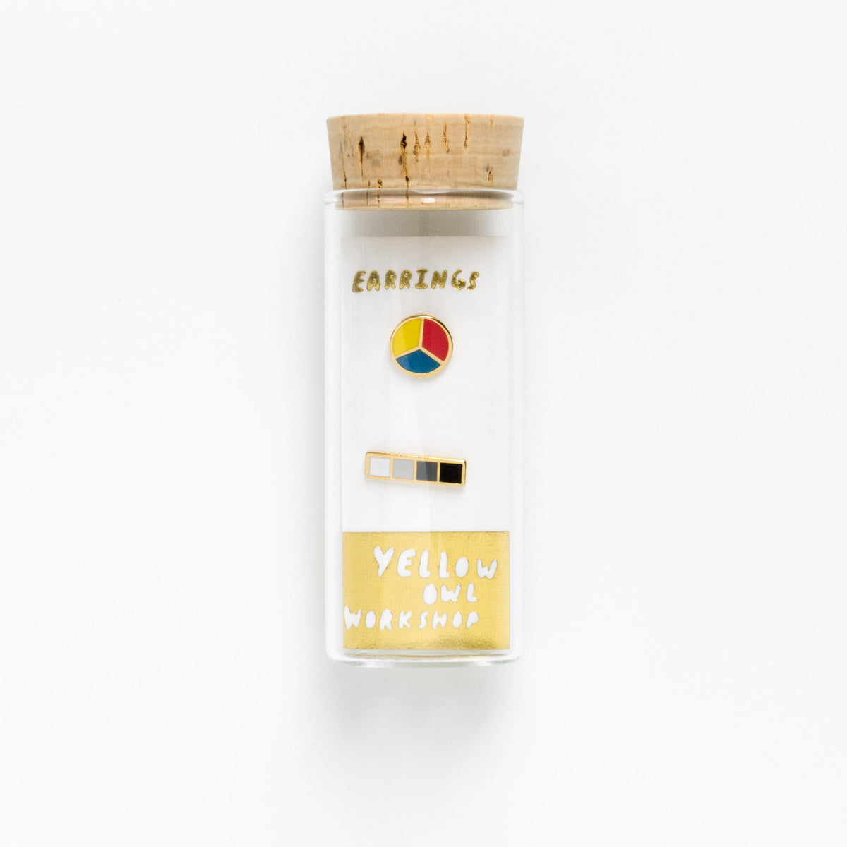 Color Wheel &amp; Grayscale Earrings - Yellow Owl Workshop