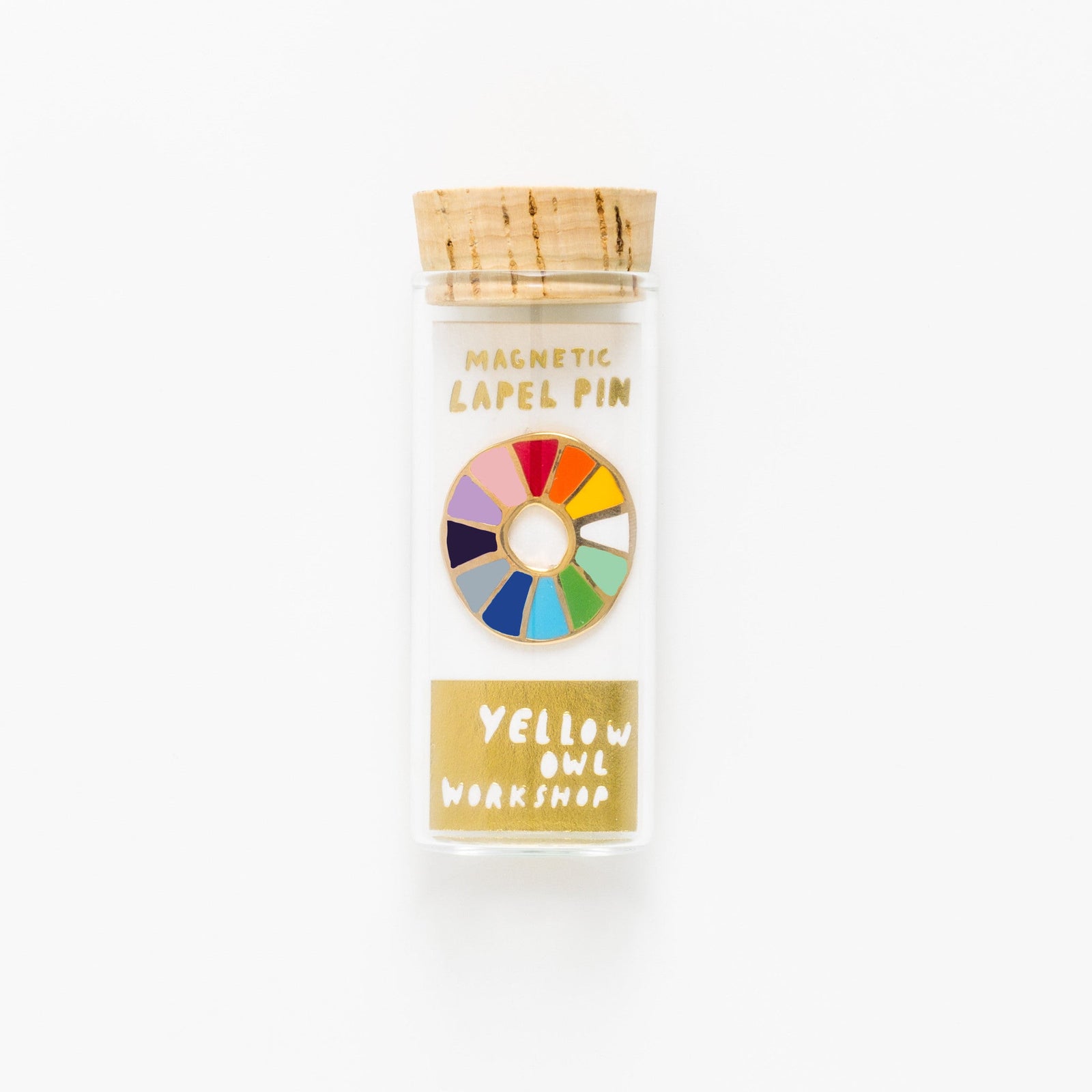 Color Wheel Lapel Pin - Yellow Owl Workshop
