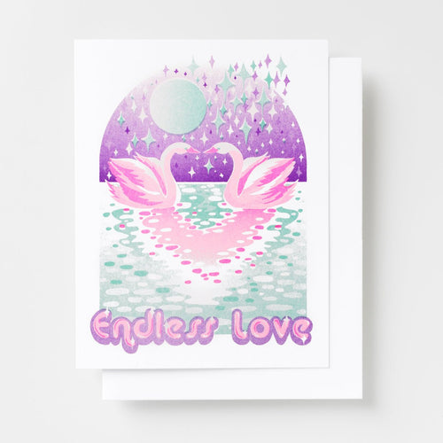 Endless Love - Risograph Card - Yellow Owl Workshop