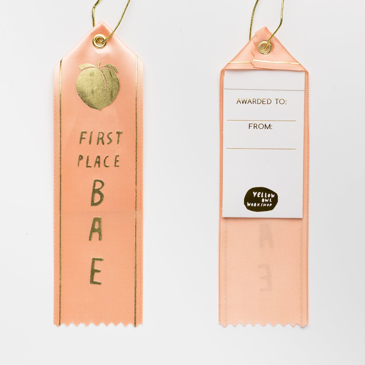 First Place Bae - Award Ribbon Card - Yellow Owl Workshop