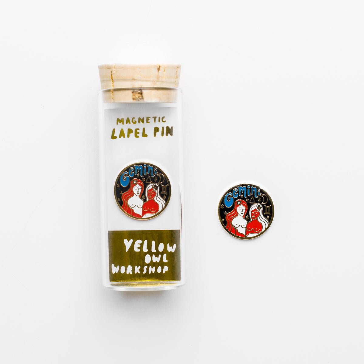 Gemini Lapel Pin - Yellow Owl Workshop
