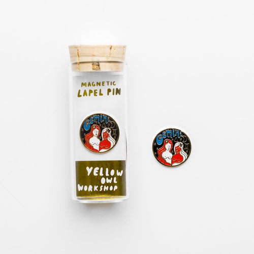 Gemini Lapel Pin - Yellow Owl Workshop