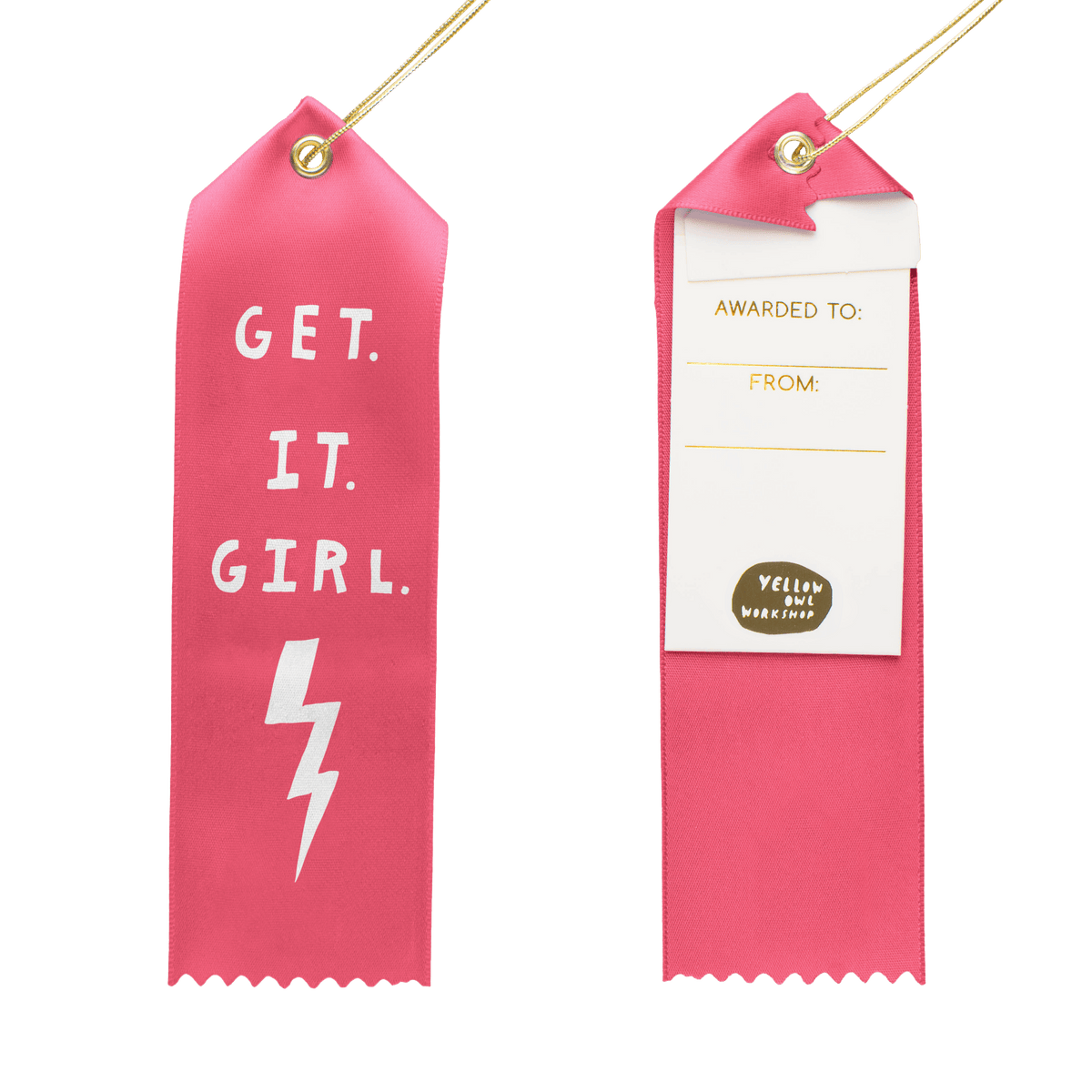 Get It Girl - Award Ribbon Card - Yellow Owl Workshop