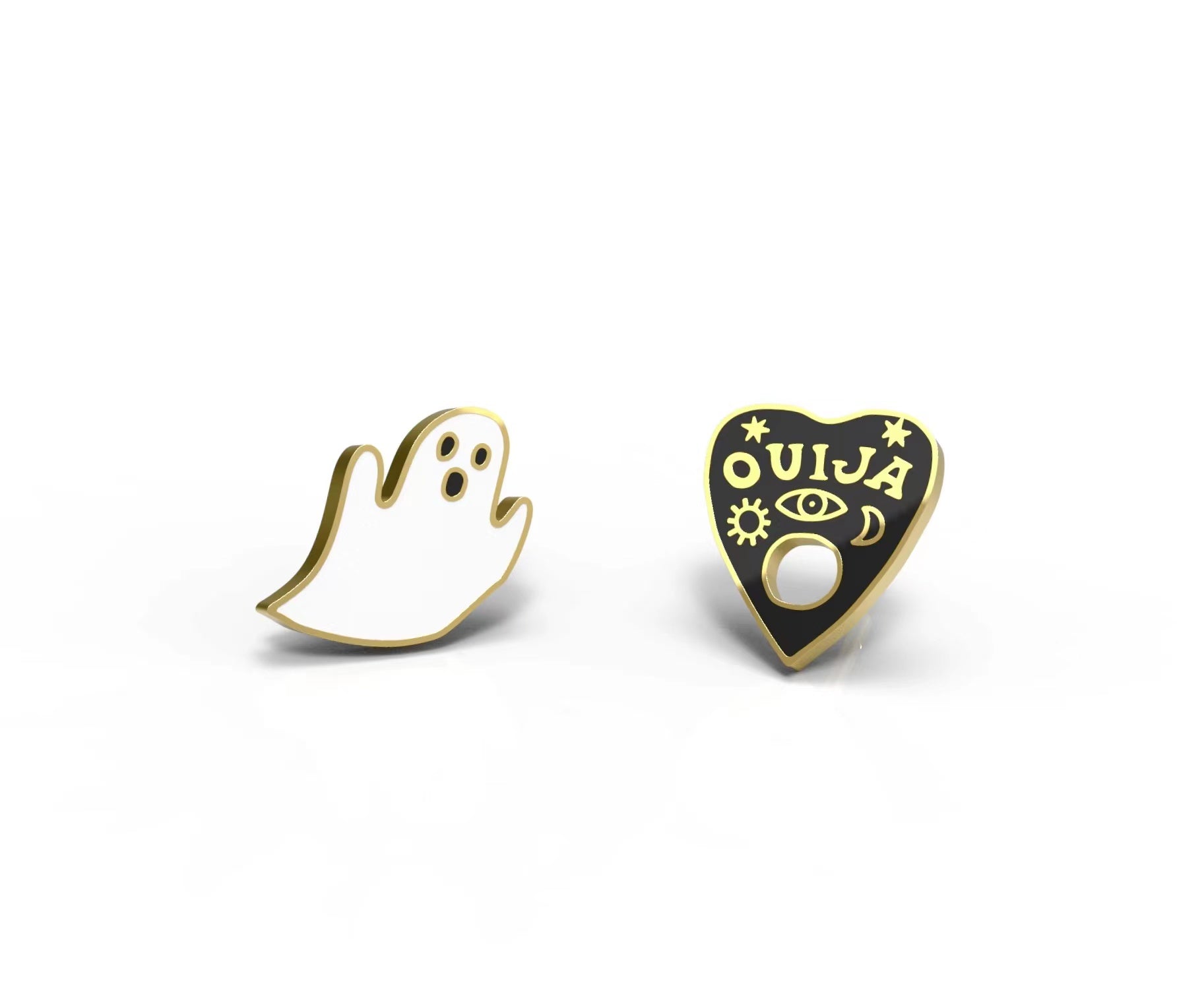 Ghost & Ouija Earrings - Yellow Owl Workshop