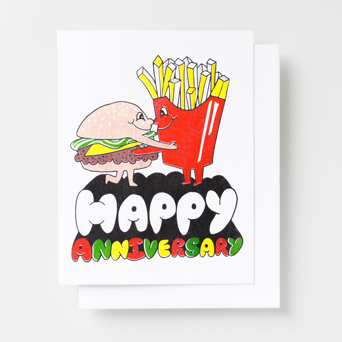 Happy Anniversary - Risograph Card - Yellow Owl Workshop