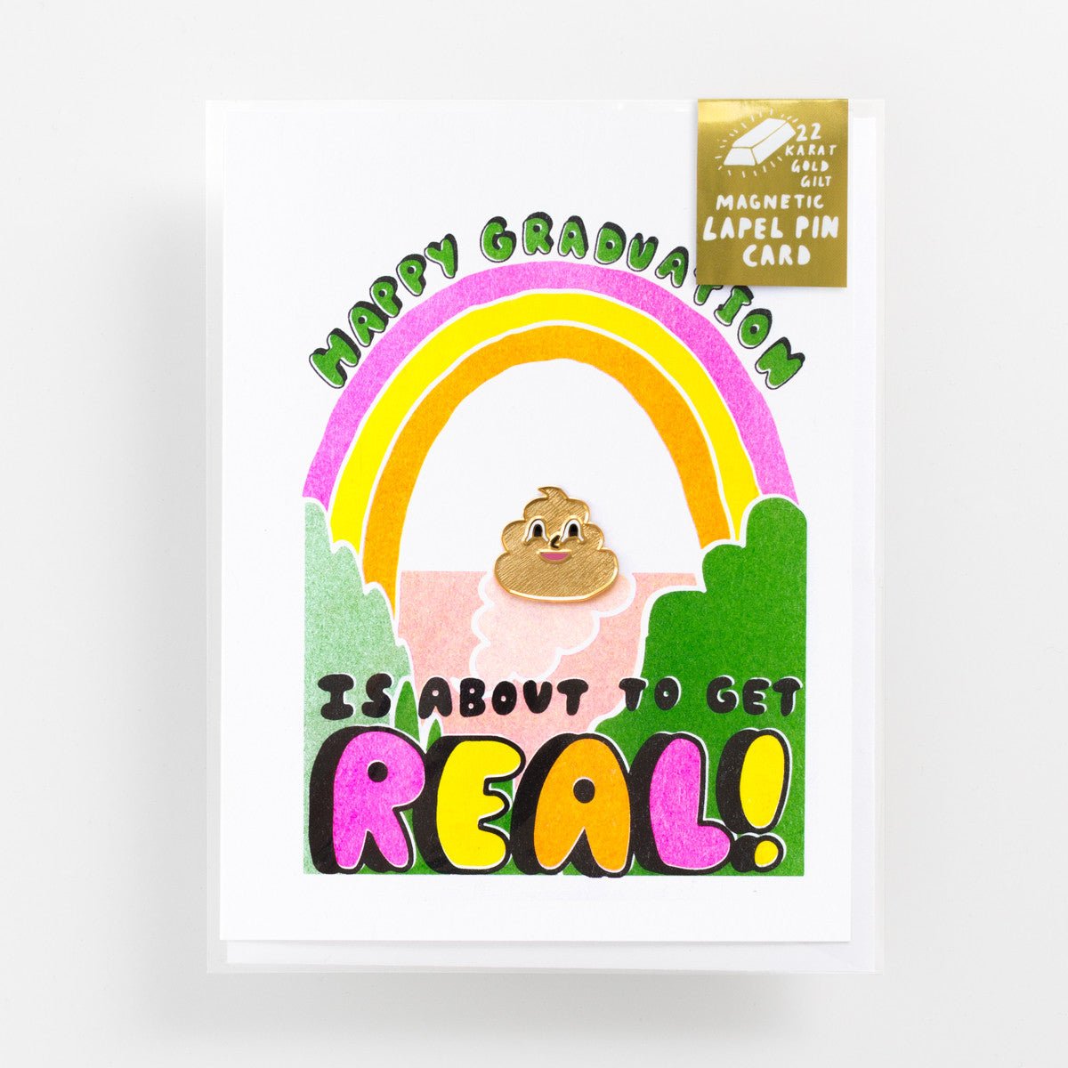 Happy Graduation - Lapel Pin Card - Yellow Owl Workshop