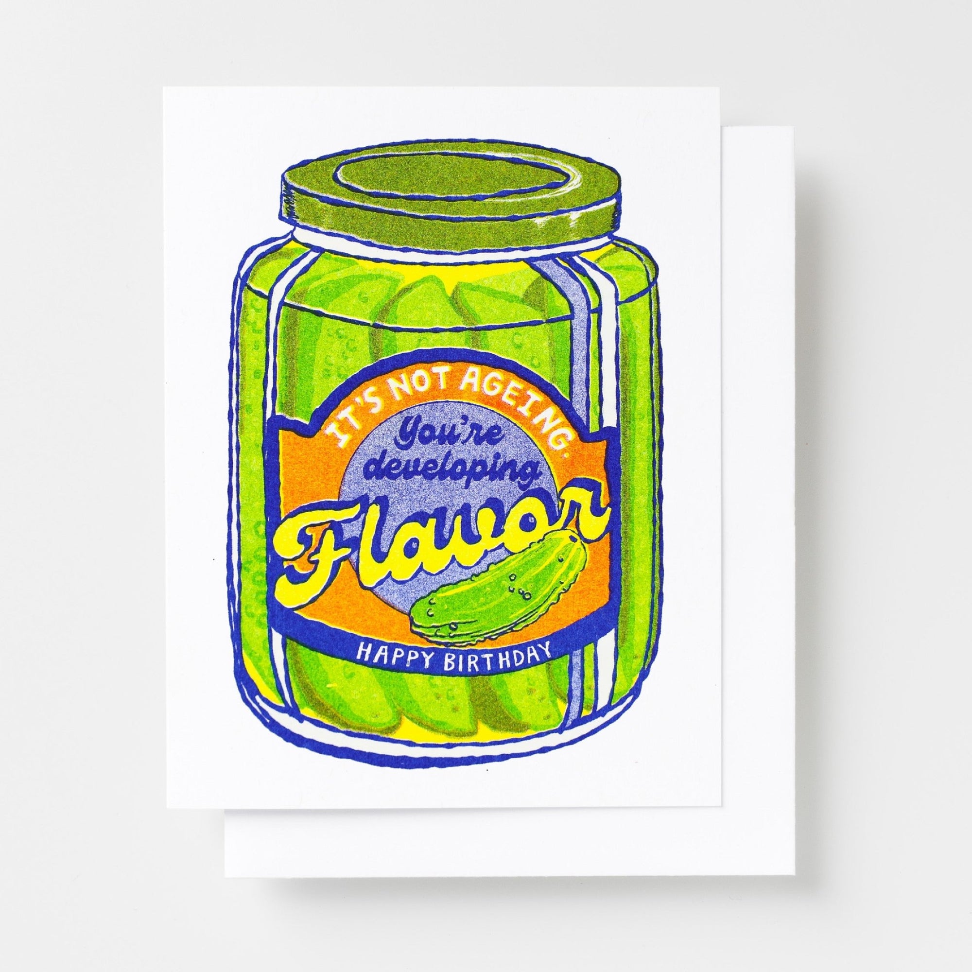 HBD Developing Flavor Risograph Card - Yellow Owl Workshop