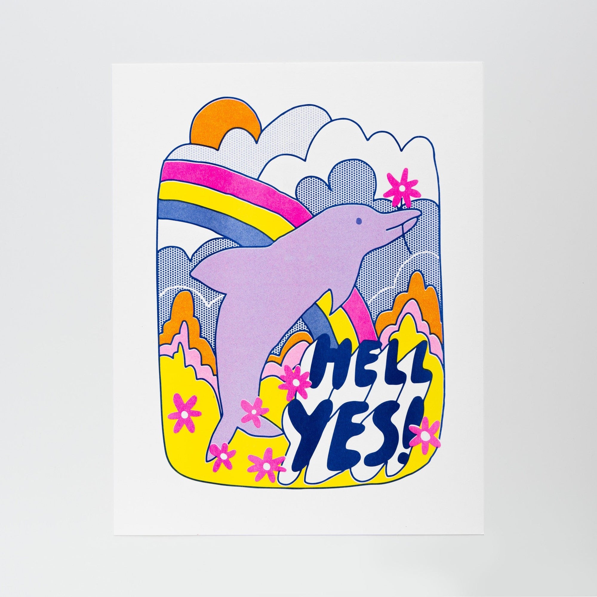 Hell Yes! - Risograph Print - Yellow Owl Workshop