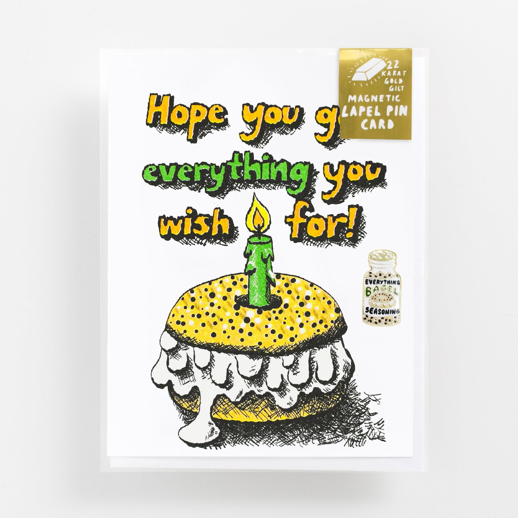 Hope You Get Everything You Wish - Lapel Pin Card - Yellow Owl Workshop