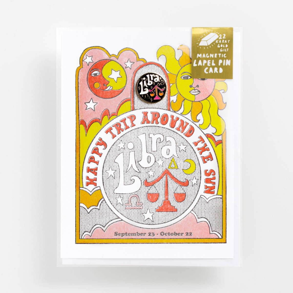 Libra - Lapel Pin Card - Yellow Owl Workshop