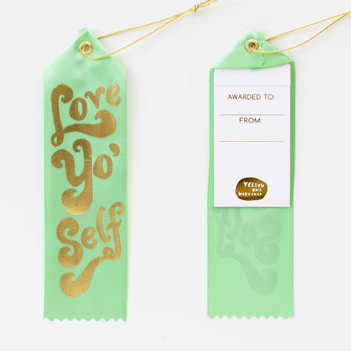 Love Yo Self - Award Ribbon Card - Yellow Owl Workshop