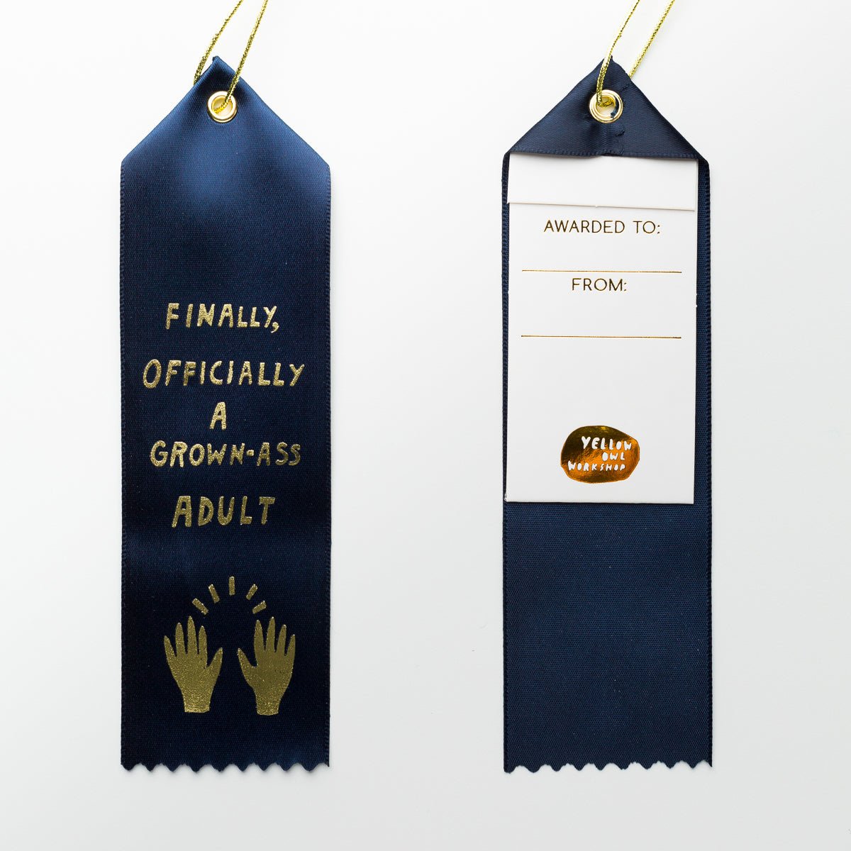 Official Grown Ass Adult - Award Ribbon Card - Yellow Owl Workshop