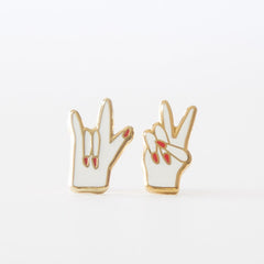 Peace & Love Earrings - Yellow Owl Workshop