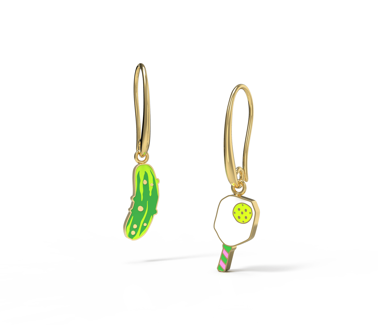 Pickle Ball Drop Earrings - Yellow Owl Workshop