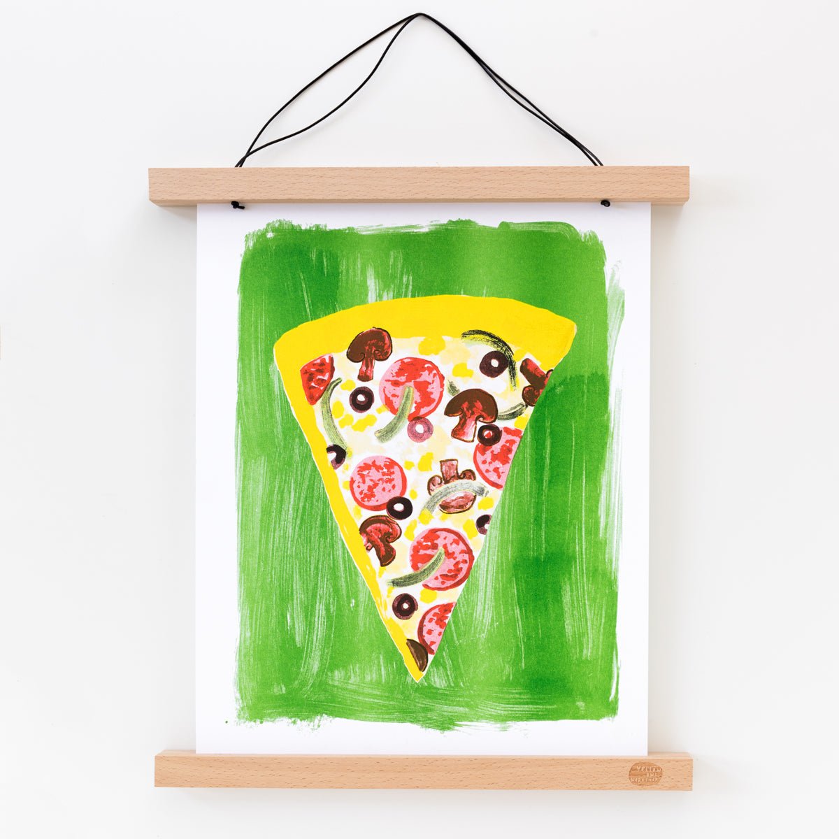 Pizza - Risograph Print - Yellow Owl Workshop