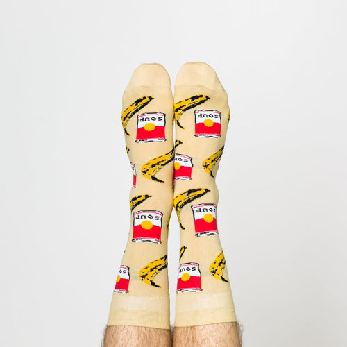 Pop Art Crew Socks - Men's - Yellow Owl Workshop