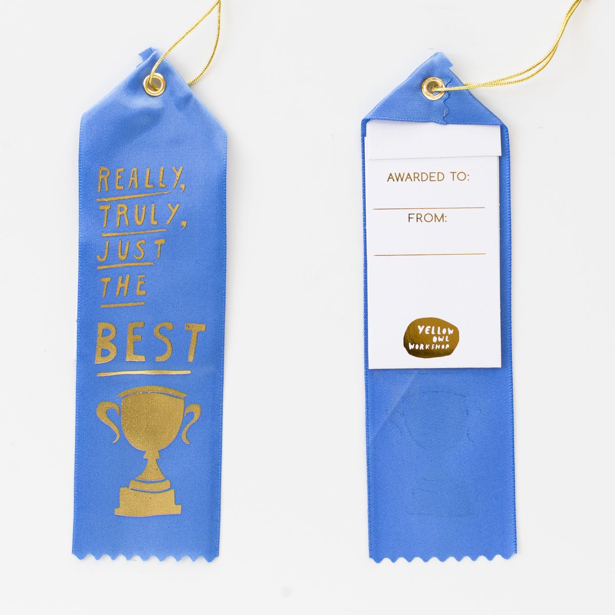 Really Truly Just the Best - Award Ribbon Card - Yellow Owl Workshop