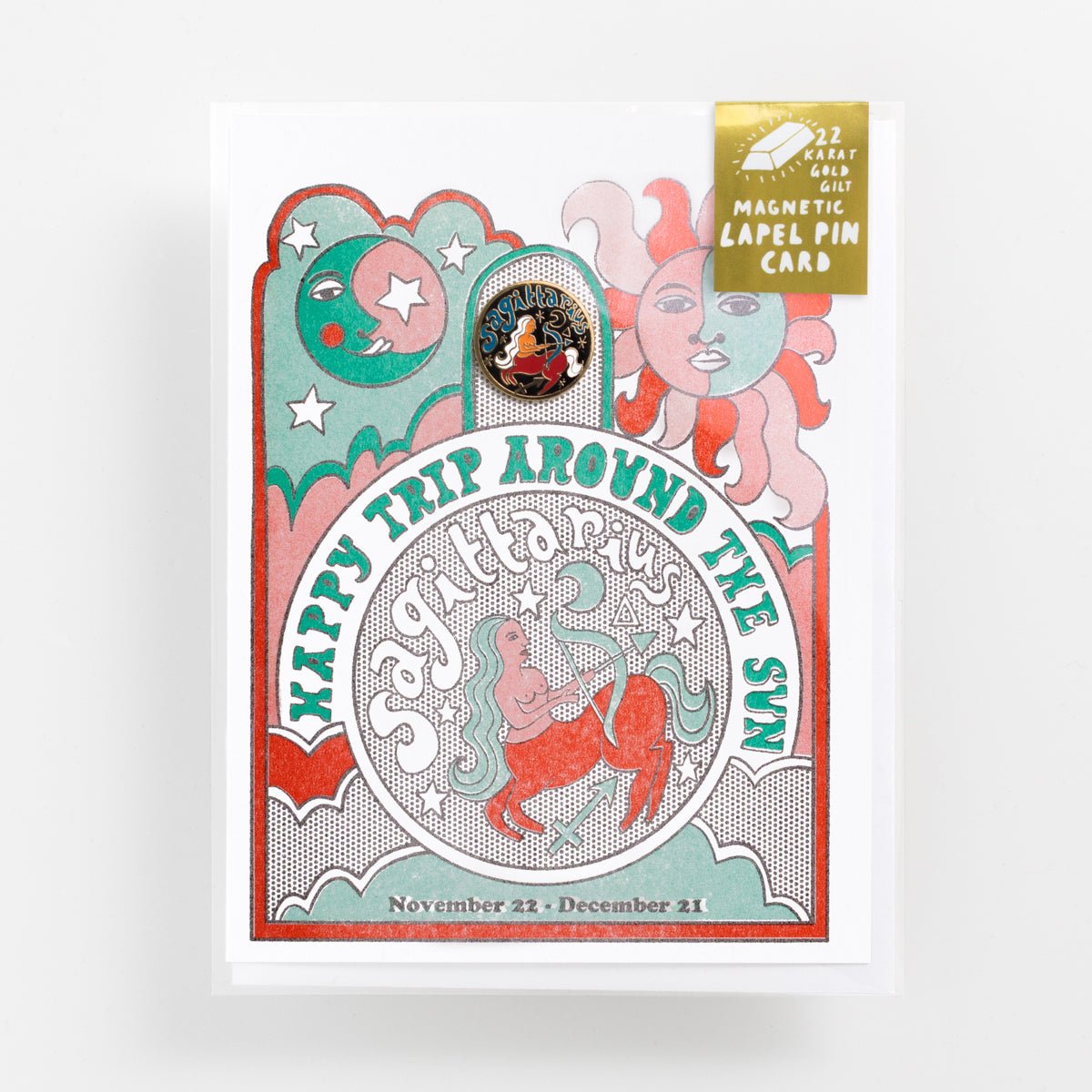 Sagittarius - Lapel Pin Card - Yellow Owl Workshop