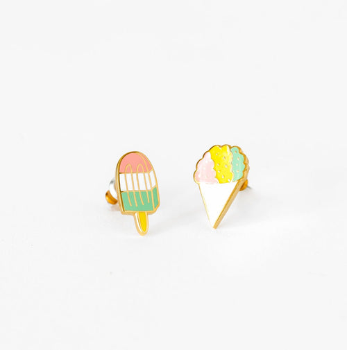 Sno Cone and Popsicle Earrings - Yellow Owl Workshop