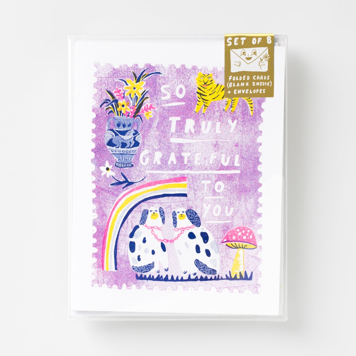 So Truly Grateful To You - Risograph Card Set - Yellow Owl Workshop
