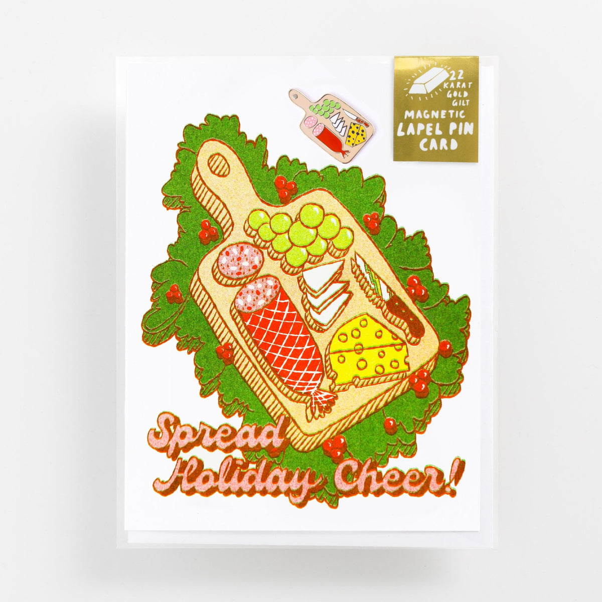 Spread Holiday Cheer - Lapel Pin Card - Yellow Owl Workshop