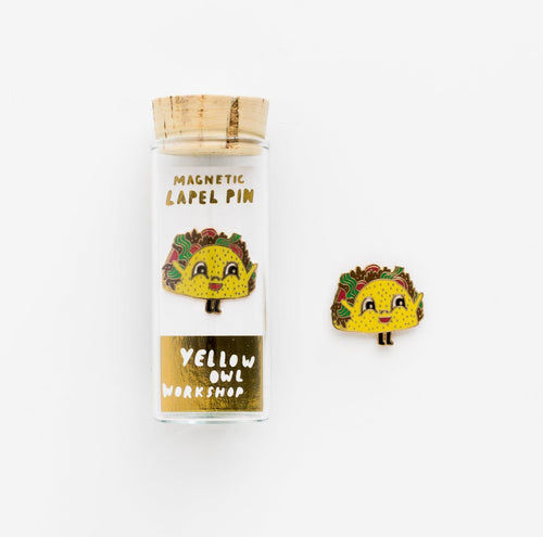 Taco Lapel Pin - Yellow Owl Workshop
