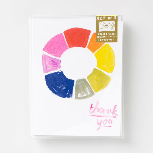 Thank You Color Wheel - Risograph Card Set - Yellow Owl Workshop