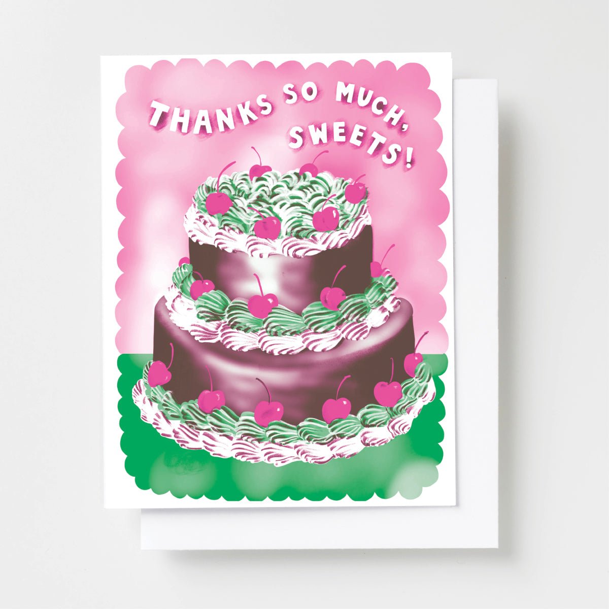 Thanks Sweets Risograph Card - Yellow Owl Workshop