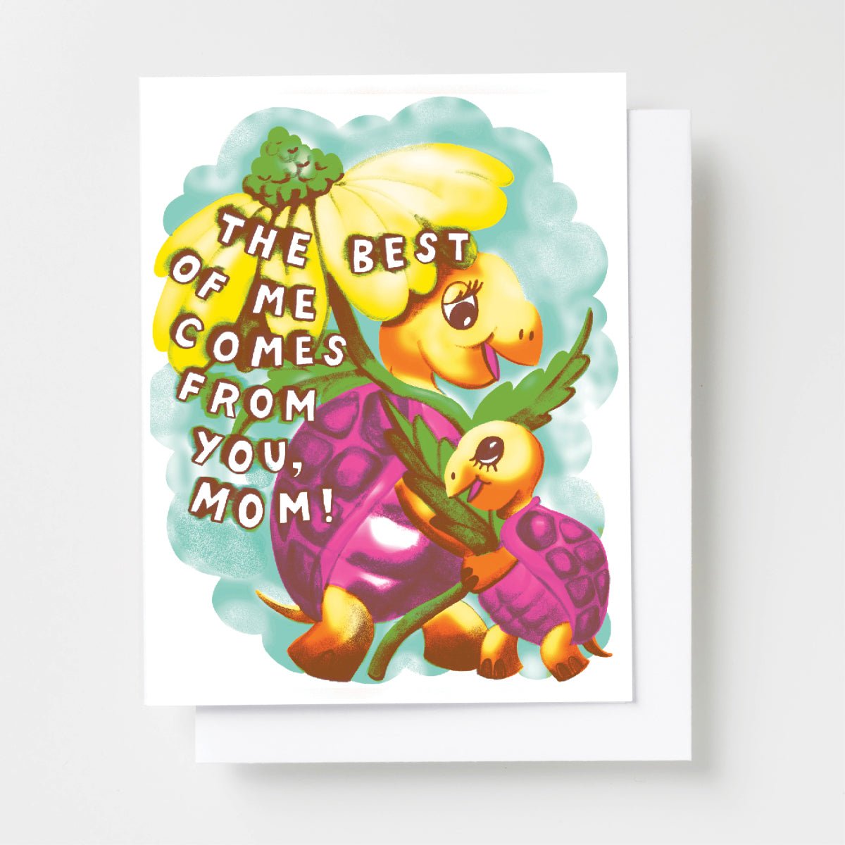 The Best of Me, Mom Risograph Card - Yellow Owl Workshop