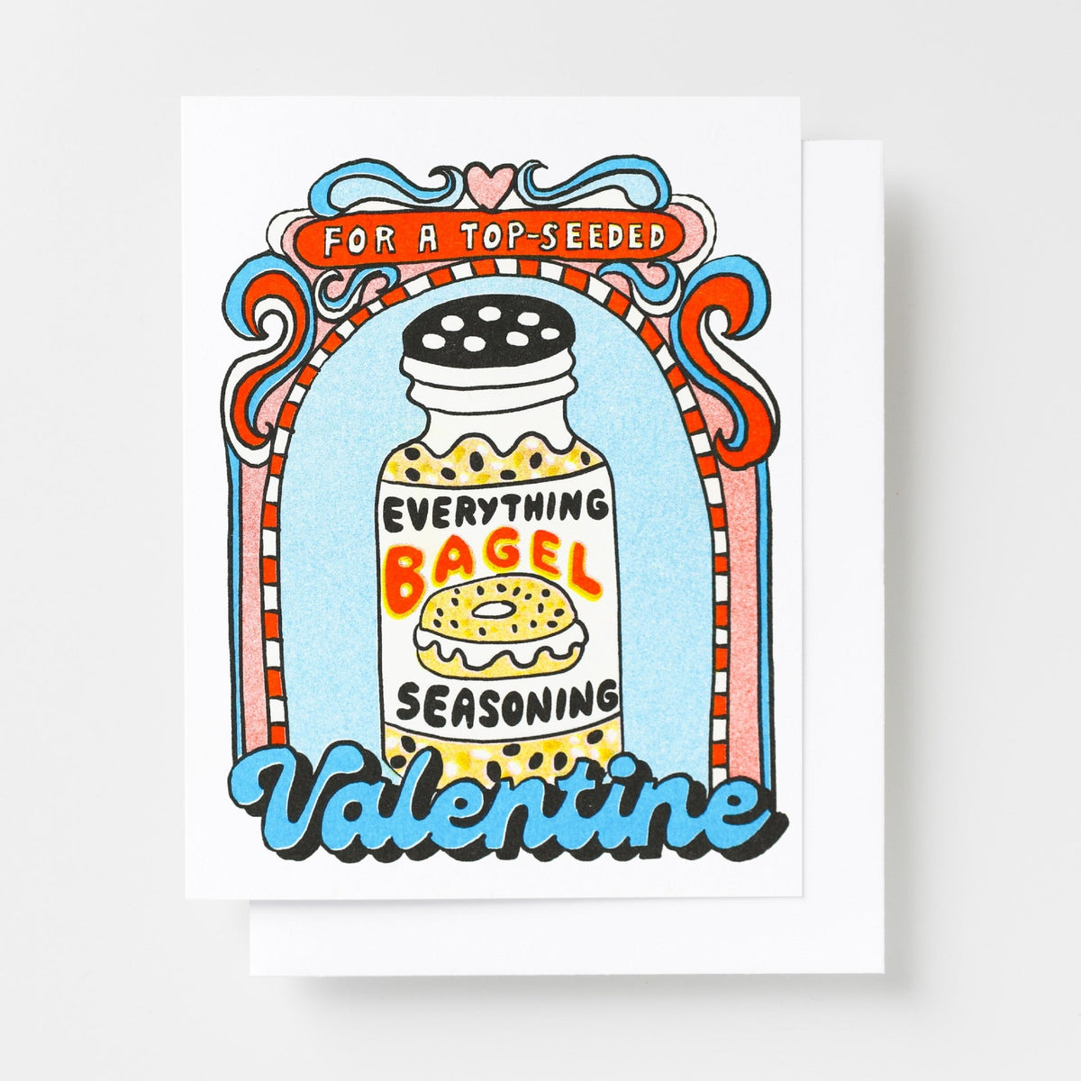 Top Seeded Valentine Risograph Card - Yellow Owl Workshop