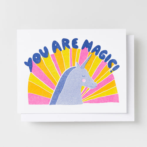 You are Magic - Risograph Card - Yellow Owl Workshop