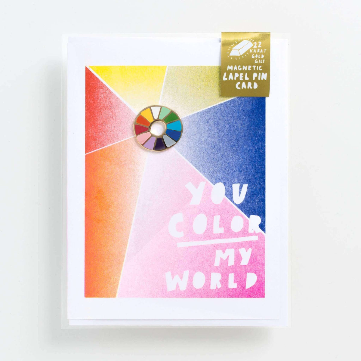 You Color My World - Lapel Pin Card - Yellow Owl Workshop