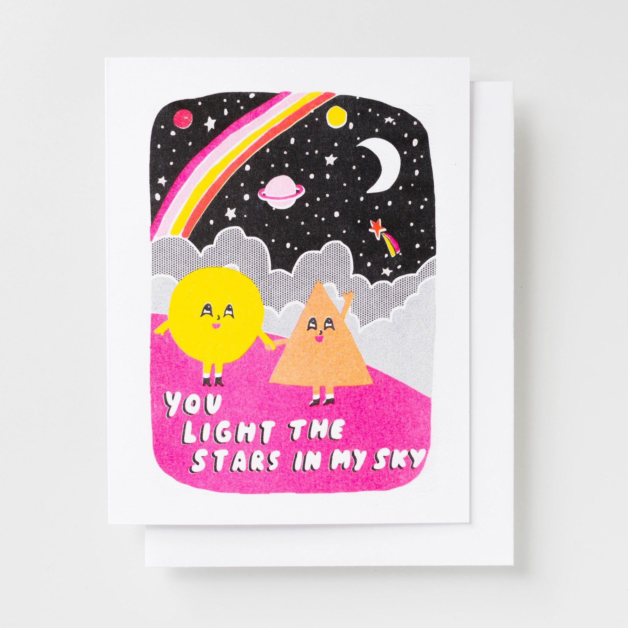 You Light The Stars - Risograph Card - Yellow Owl Workshop